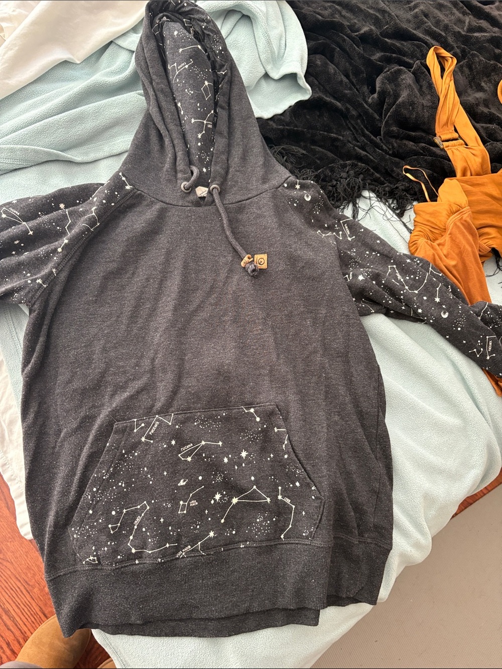 tentree Black Constellation Print Hoodie